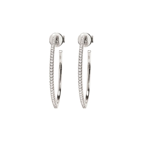 The Essentials SIlver 925 Medium Hoop Earrings-
